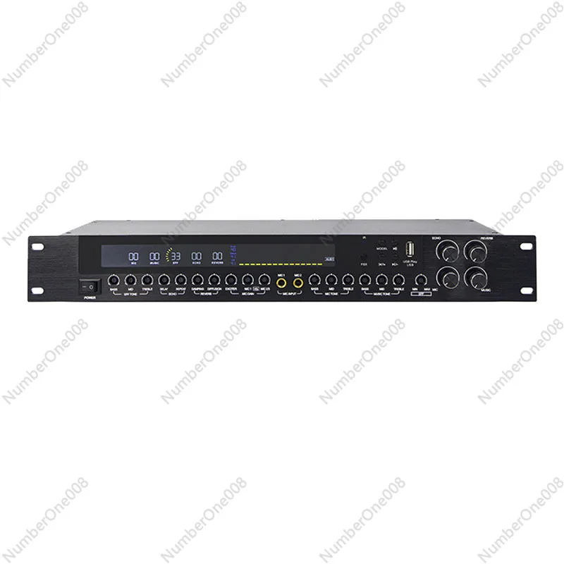 LD300 Preamp Effect Processor with Bluetooth USB Optical Karaoke Spectrum Equalizer Microphone Audio Display Mixer