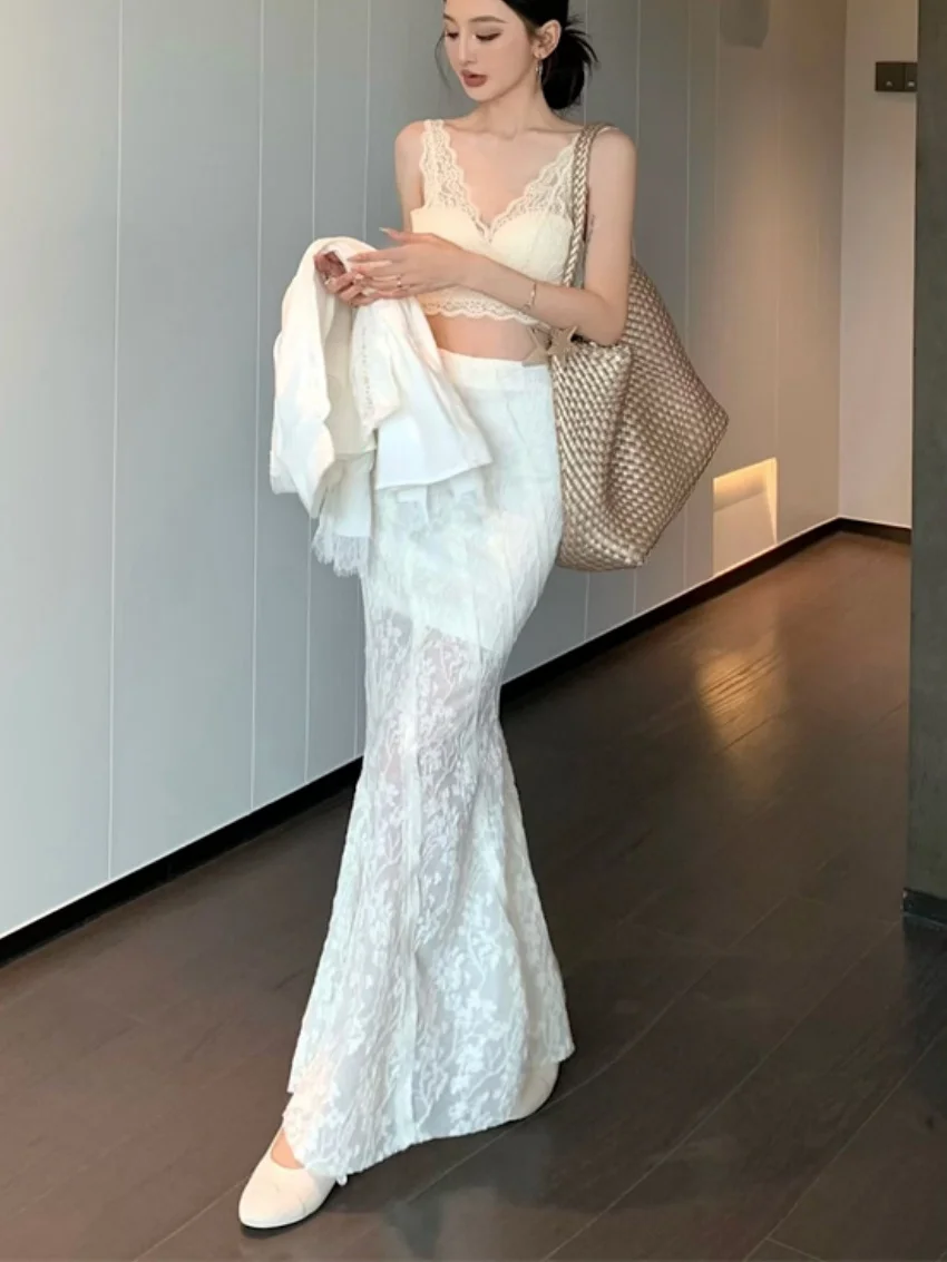 에일리언 키티 오피스룩 시크 세트 여성 우아한 데일리 슬림 솔리드 셔츠 2025 머메이드 스커트 워크웨어 신상 여름 스트레이트 팬츠