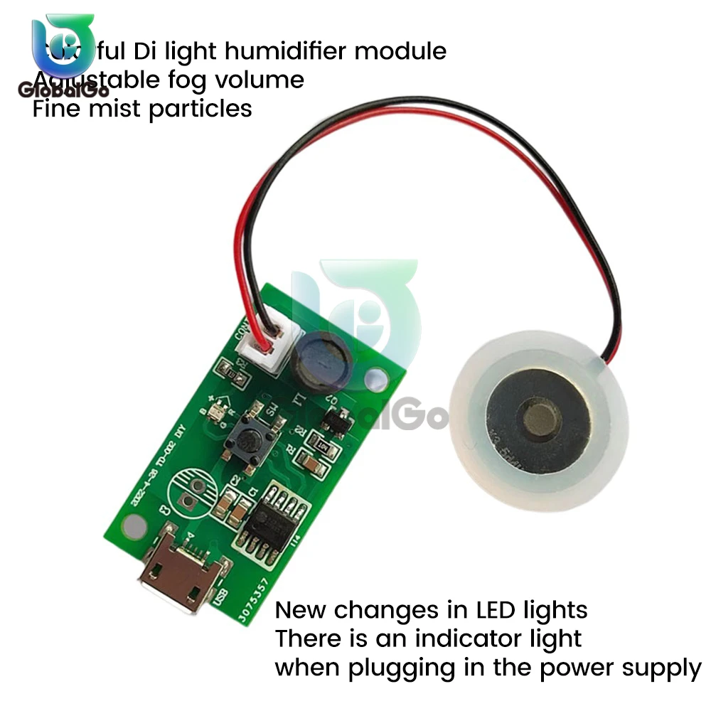 USB Mini Humidifier DIY Kits Mist Maker and Driver Circuit Board Fogger Atomization Film Atomizer Sheet Mini Oscillating