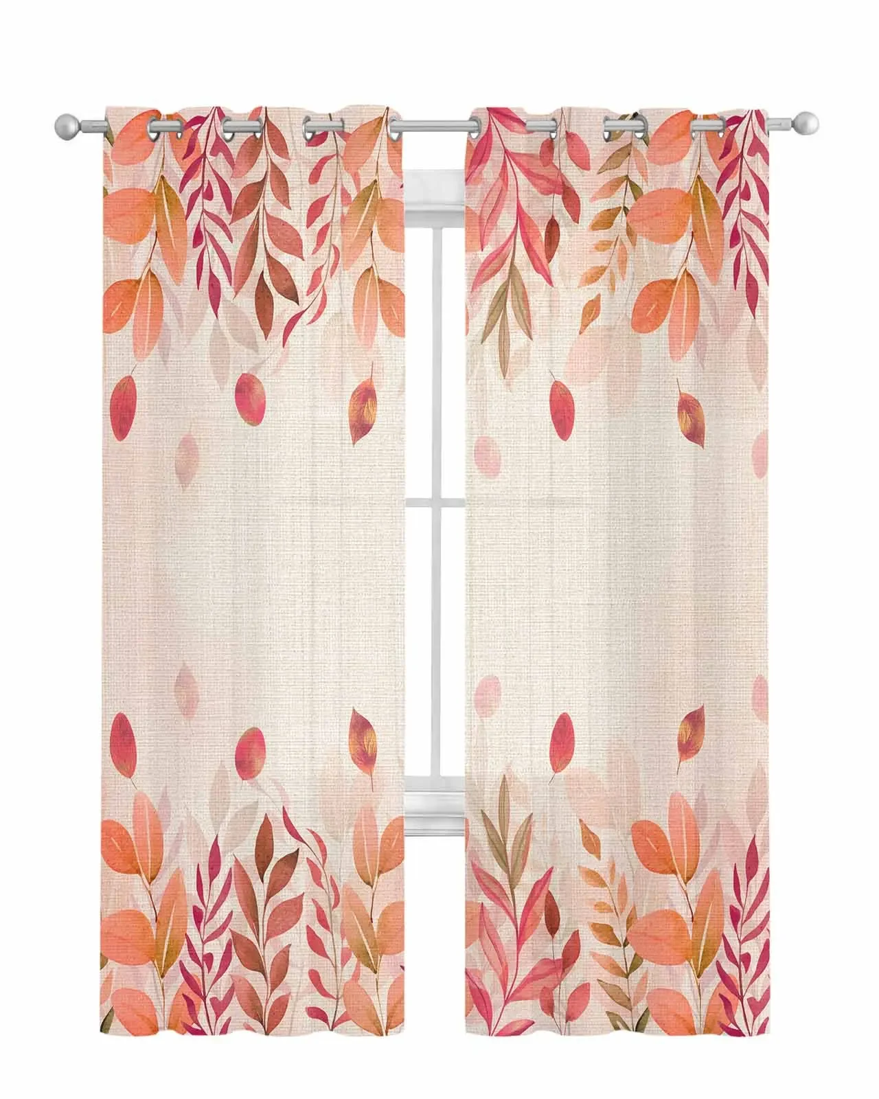 Background Of Plant Deciduous Linen Window Curtains for the Home Bathroom Curtain Bedroom Curtains in the Living Room Decoration