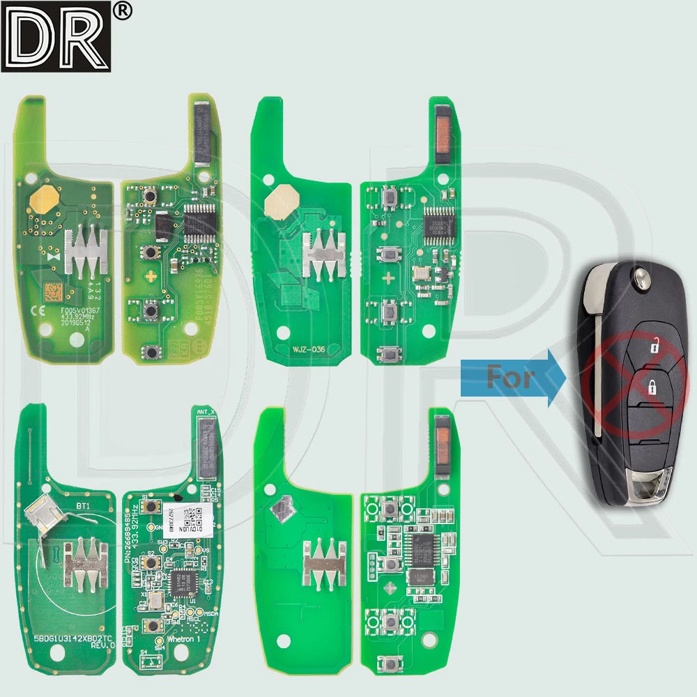 Placa PCB de llave remota para coche con chip DR ID46/4A 315/433 MHz para Chevrolet Trailblazer Colorado RS Cruze XL7/8 Trax Avo Sonic Spark Onix