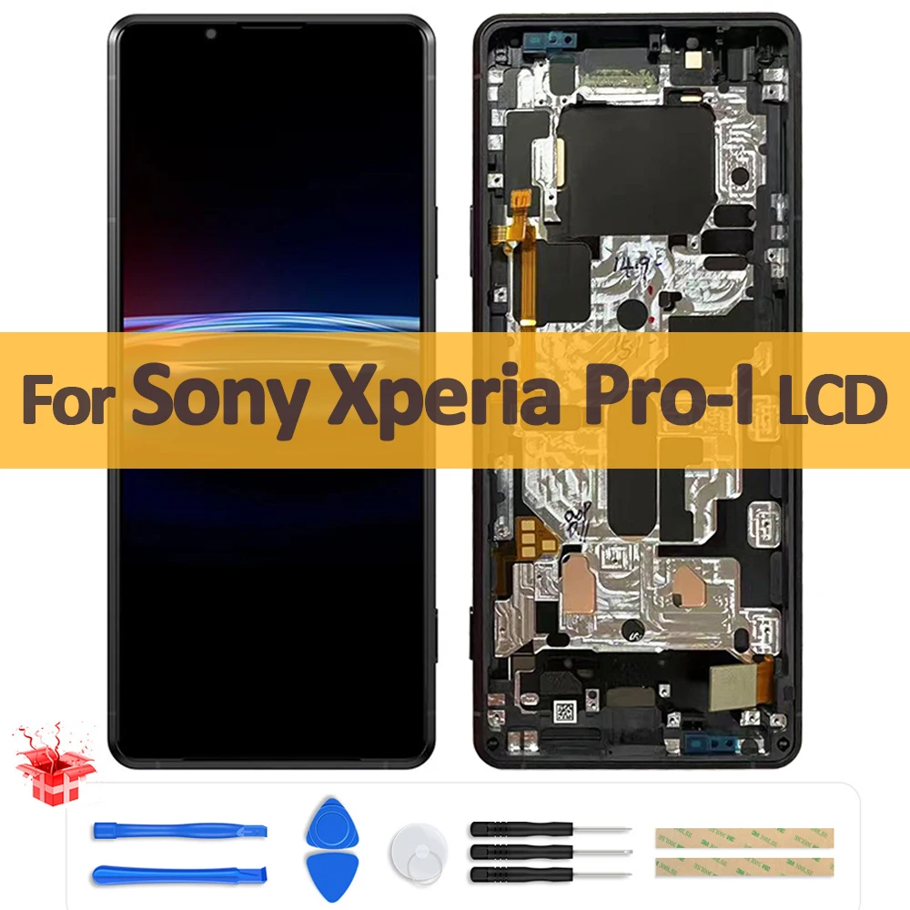 LCD asli 6.5 inci untuk Sony Xperia PRO-I 5G, layar sentuh tampilan LCD Panel Digitizer XQ-BE62 perbaikan penggantian XQ-BE42