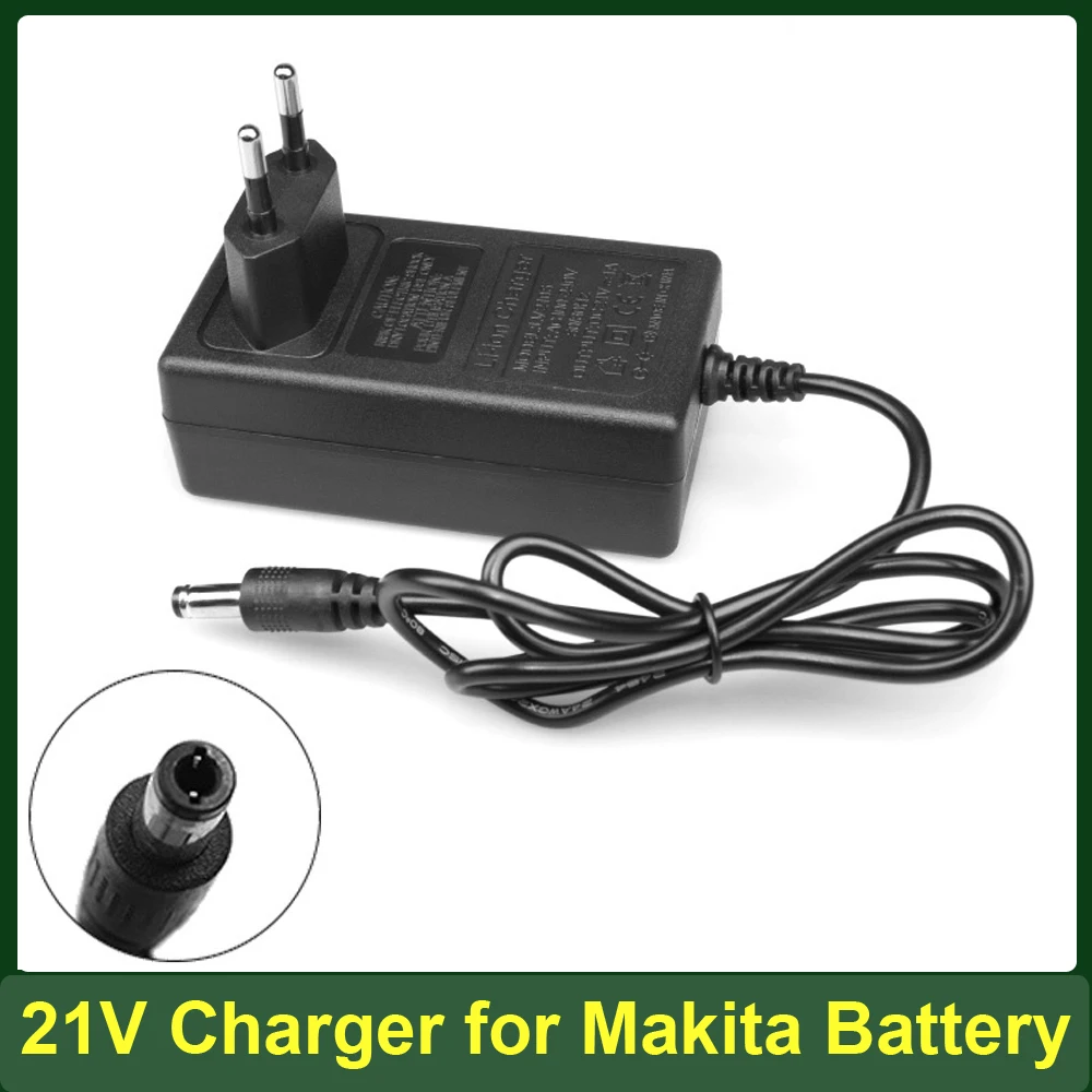 21V 2A 1.8A Lithium Battery Charger for 18V Makita Electric Drill Polishing Machine Lawn Mower Intelligent Battery Adapter EU/US
