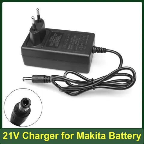 21V 2A Lithium Battery Charger for 18V Makita Electric Drill Polishing Machine Lawn Mower Intelligent Battery Adapter EU/US Plug