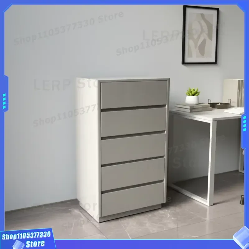 Japanese Style Solid Wood Five Drawer Cabinet Hand Crafted Painted Storage Unit For Bedroom Living Room Modern Furniture