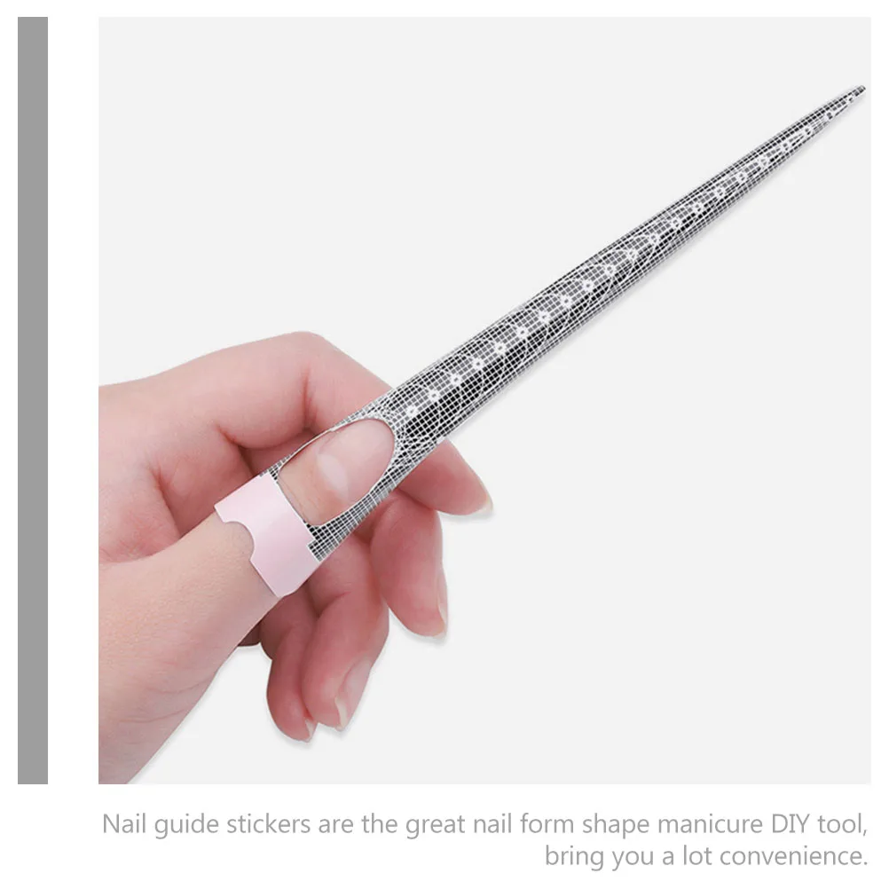 

100pcs Nail Paper Holder Stickers Gel Extension Guide Full Length Art Supplies Manicure Salon Easy Apply Remove Professional