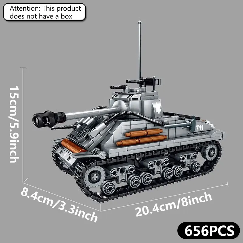 Bloques de construcción de tanques clásicos T34, juguetes de coches blindados clásicos de la Segunda Guerra Mundial, modelo de adornos DIY hechos a mano educativos para niños