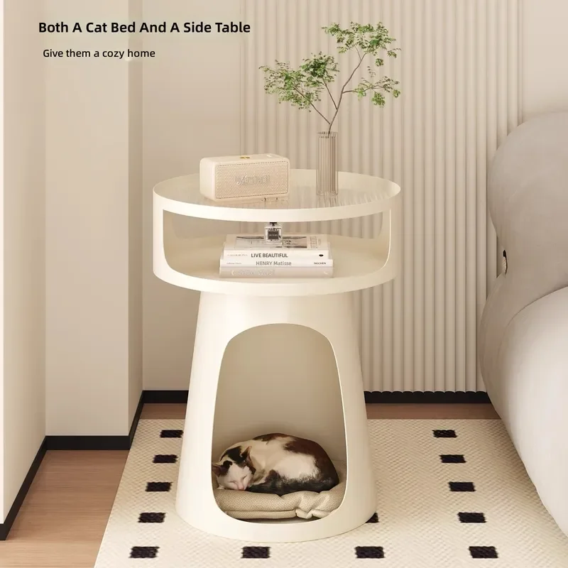 for Small Pet Cat Litter Box Sofa Side Living Room Household Cream Style Coffee Table Kennel Bedroom Shared Cat Cabinet