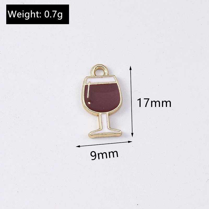 Duarte 20 Stück/Set Niedliche Emaille Sommergetränk-Becher Anhänger für Schmuckherstellung, Ohrringe, Halsketten, DIY Bastelzubehör – Detail 7