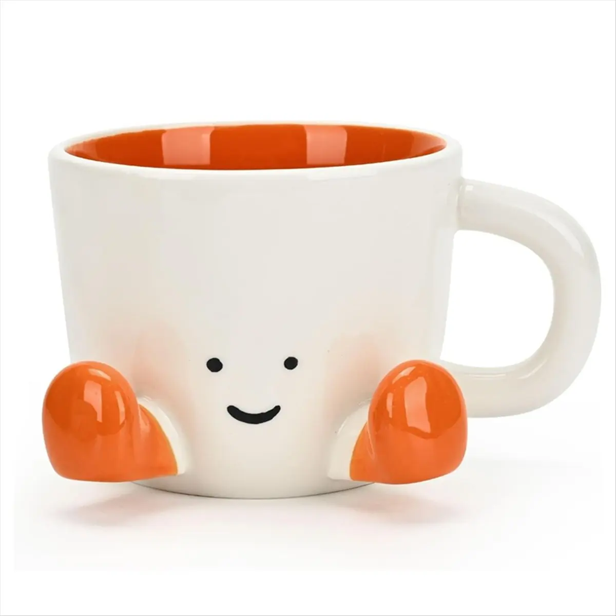 A45I Coffee Mugs,Cute Funny Mug for Women, 12.8oz/380ml Ceramic Coffee Tea Cups, Office Mug Gift Orange