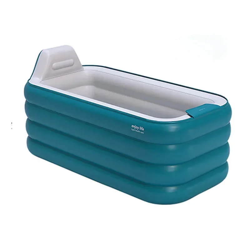ติดตั้งฟรีอ่างอาบน้ําพับผู้ใหญ่เป็นขนาดใหญ่ Full-Body Home Bath Tub Bath Artifact Inflatable Double Bath Barrel