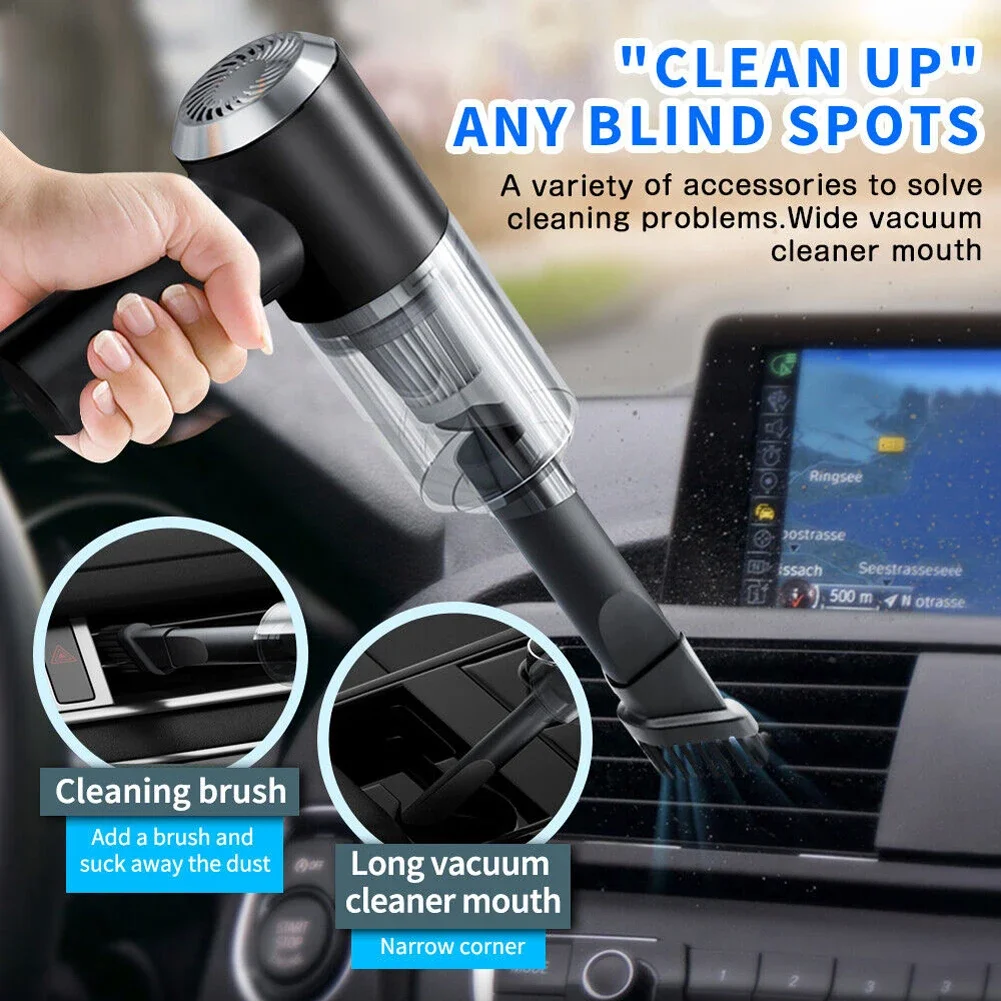 6000Pa Wireless Car Vacuum Cleaner 120W Cordless Handheld Vacuum Cleaner Strong Suction Fully Automatic Power Cleaning Appliance
