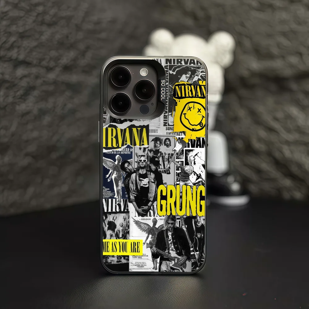 

Hot Rock Band Phone Case For Samsung S25 S24 S23 A07 A17 A06 Ultra FE Plus Protective N-Nirvana IMD Color Cover