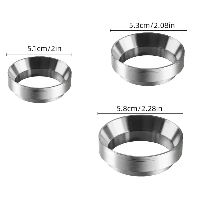 Stainless Steel Espresso Dosing Funnel Compatible Coffee Grinder Powder Dispenser Ring for Home Office Restaurant Use - view 6