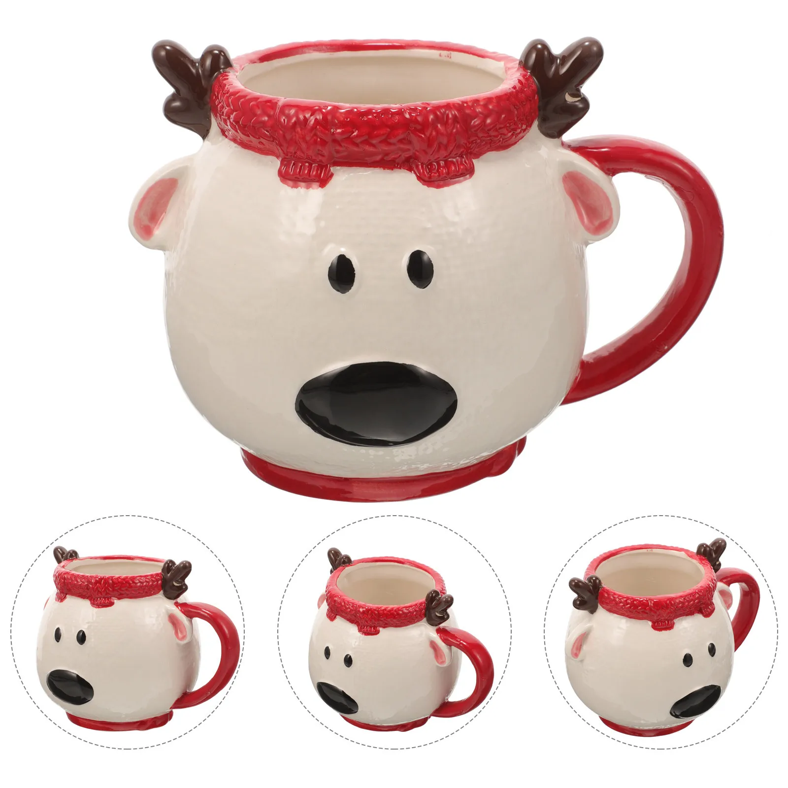 

Christmas Ceramic Mug Xmas Elk Decorative Water Cup Large Capacity Office Coffee Mug Creative Holiday Gift Christmas Mugs
