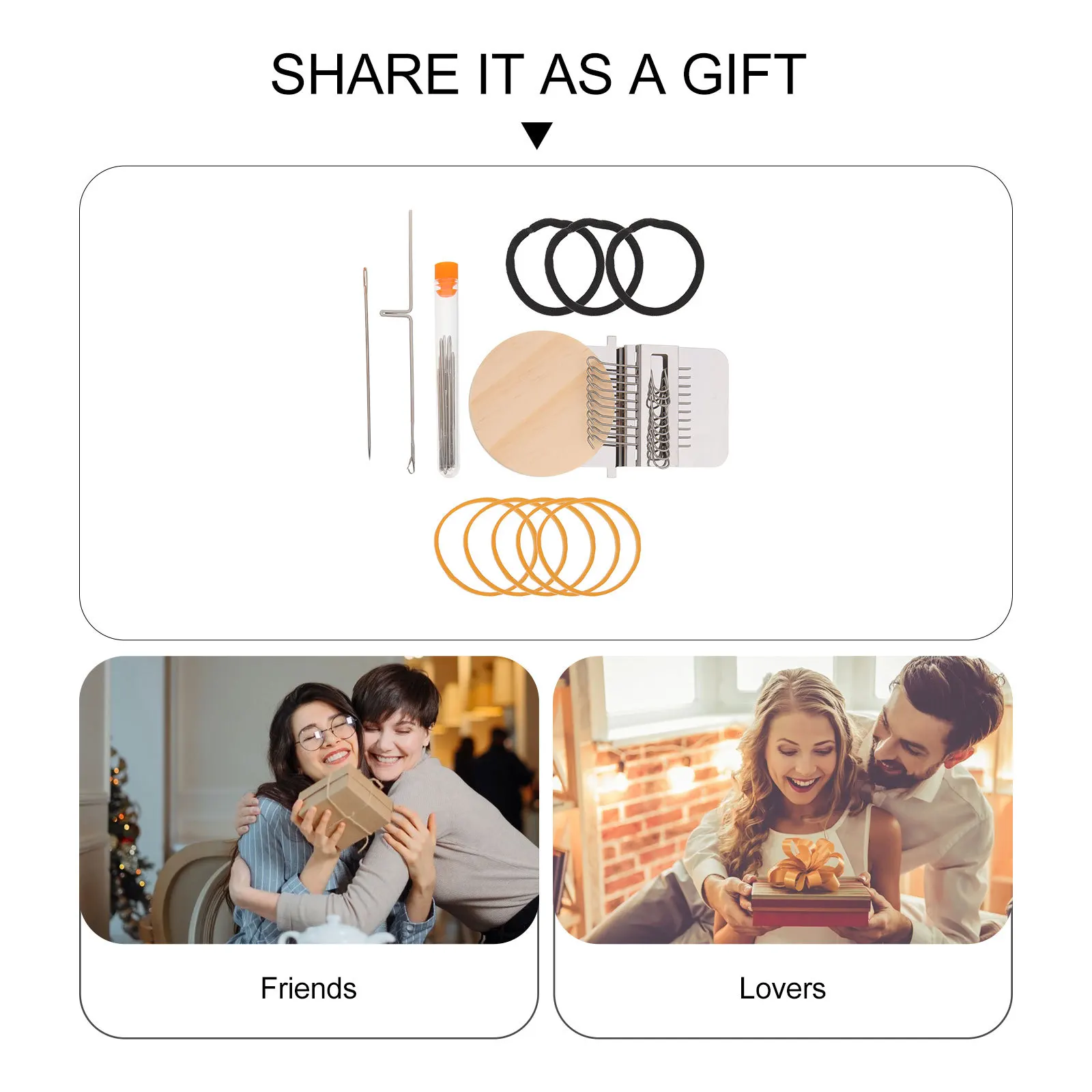 

1Set Mini Kit Durable Wooden Weaving Machine DIY Crafts Gift for Kids Easy to Use Speedweve Darning Weaving Tool