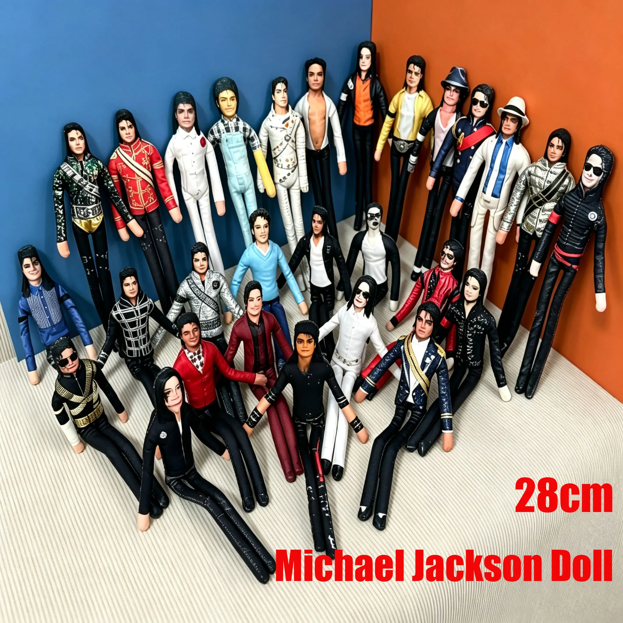 Anime Cosplay MJ Michael Jackson Plüschfigur, Plüschpuppe, Stofftier, Raumdekoration, abstrakte Bewegliche Requisiten – Detail 28