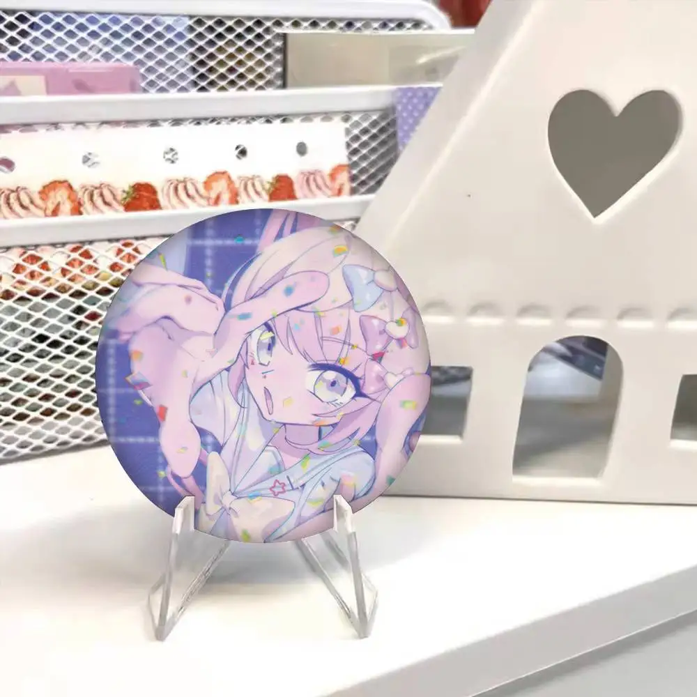 Needy girl Overload Kangel 25 32 44 58 75mm Badges Personalized Round Brooches Pins Accessory Gift