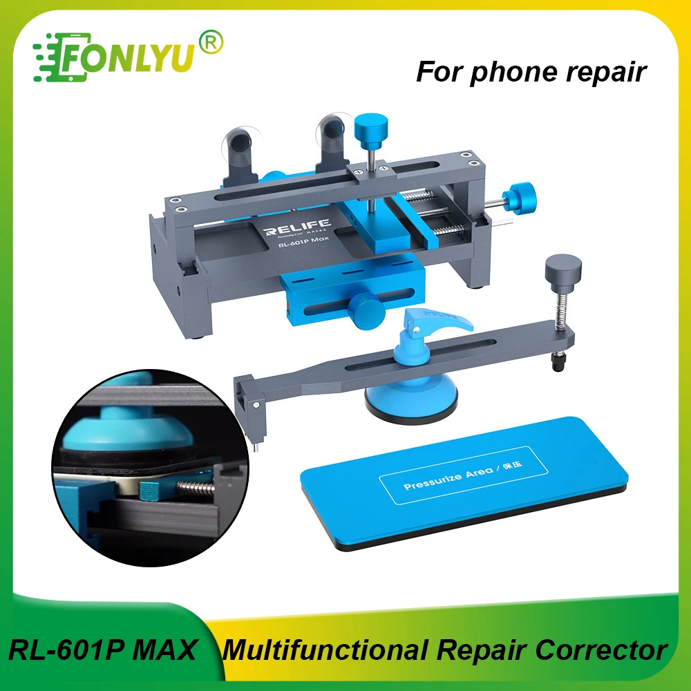 RELIFE RL-601P Max Multifunction Phone Repair Corrector for iPhone Android Screen Glass Back Cover Removal Frame Correction Tool