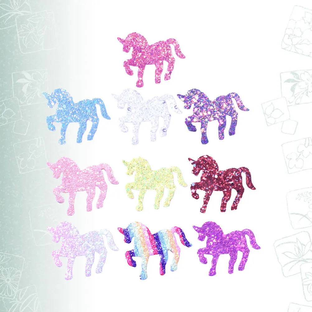 10 قطعة مقاطع الشعر يونيكورن سباركلي بريق دبابيس الشعر للطفل الفتيات عيد الميلاد هدية عيد ميلاد موضة الشعر ديكور بريق دبوس الشعر #4