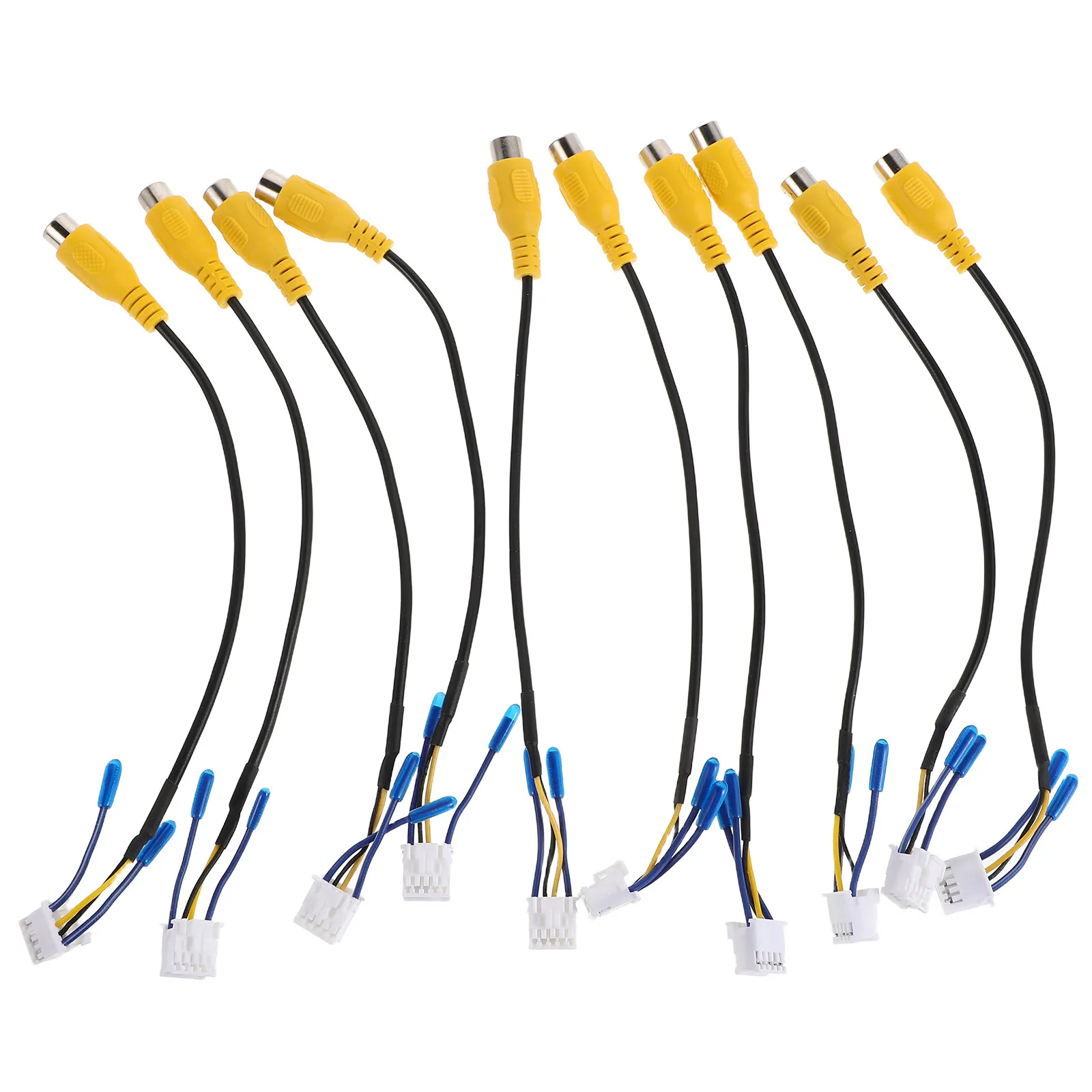 10Pcs Auto Reversing Camera Cable Durable Reliable Performance Car Rear View Cord Adapter Quick Connect Replacement