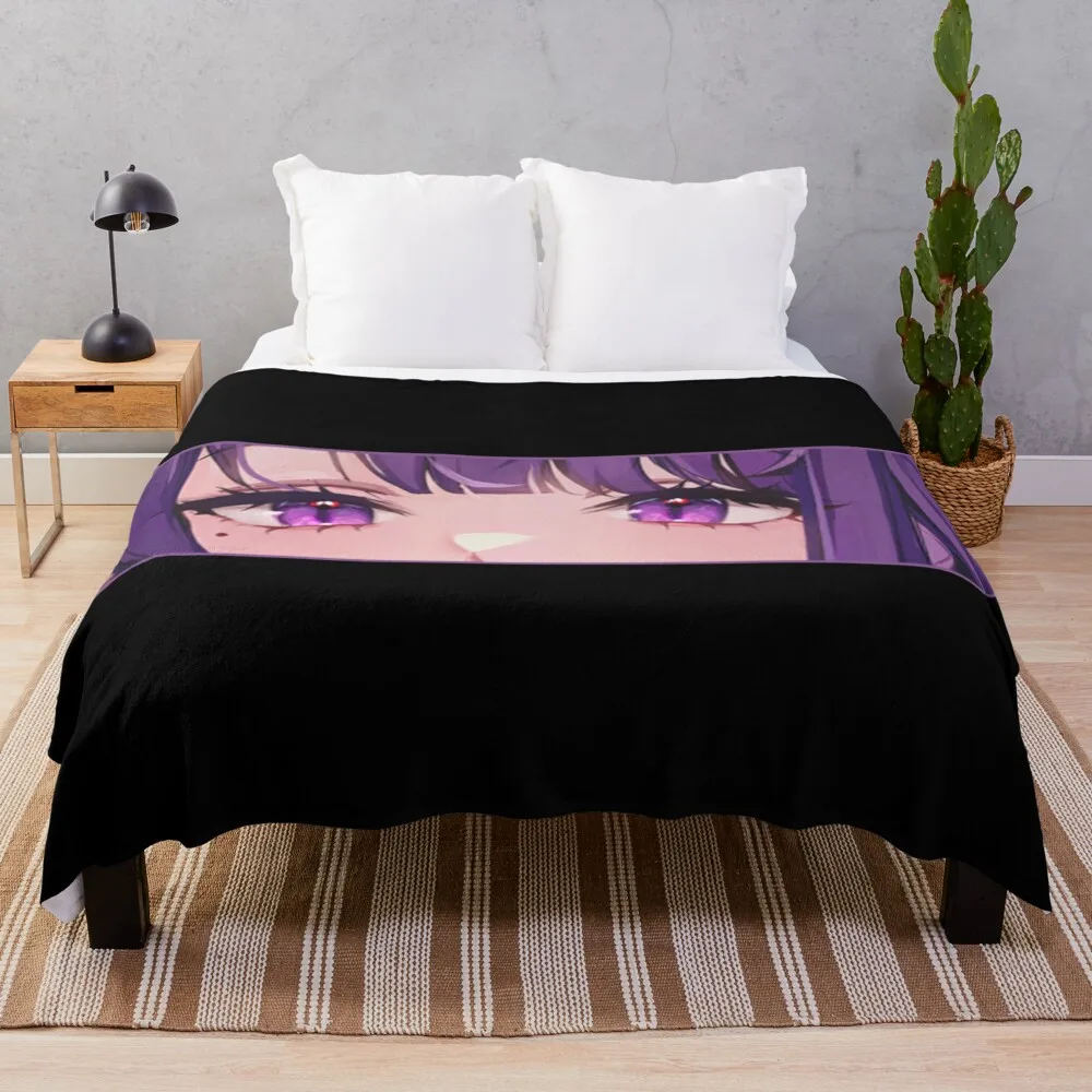 Lewd Raiden Shogun Eyes Throw Blanket For Baby Sofa Throw Comforter Blankets