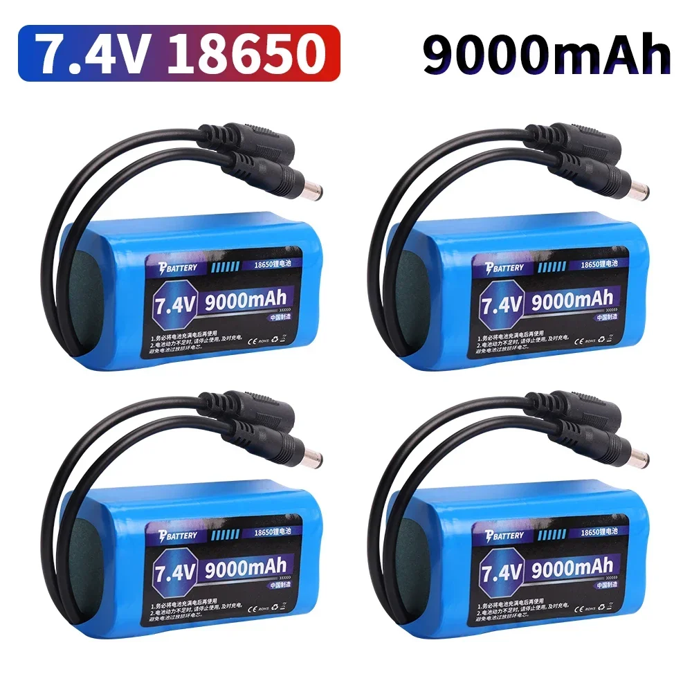 18650 7.4V 9000mAh Akumulator i ładowarka Do T188 T888 2011-5 V007 C18 H18 So on Pilot zdalnego sterowania RC Przynęta wędkarska Części do łodzi Zabawki