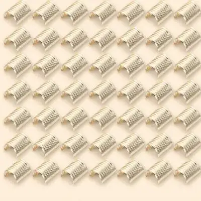 

100 шт., зажимы для веревки с кисточками, концевые крепления, обжимные металлические зажимы для открытия бахромы, обжимные кисточки