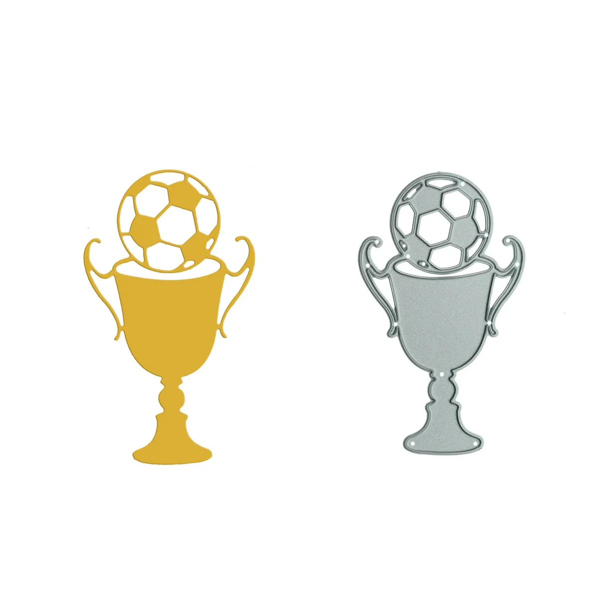 For Scrapbooking Football Trophy Cup Pattern Metal Cutting Die Diy Congratulation Card Clipart Craft Paper Decorating Die Cutter