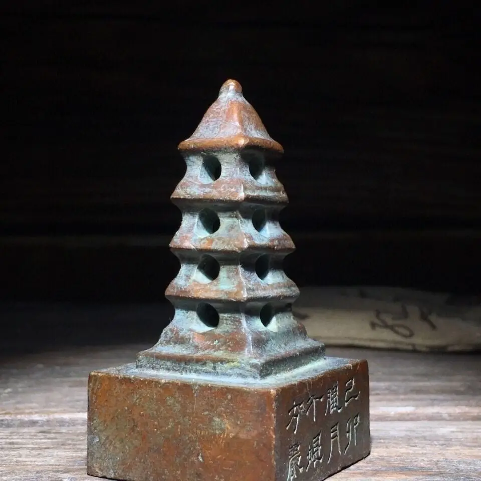 Rare Chinese Bronze Wenchang collection tabletop decorative statue gift