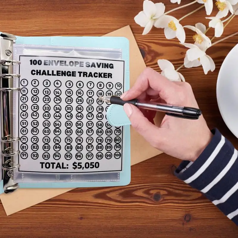 Orçamento Binder com dinheiro Envelopes, Planejador e Recheio Carteira, Money Organizer, A5