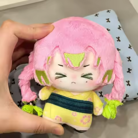 Demon Slayer Kanroji Mitsuri 10cm Cute Maumet Puppet Bag Pendant Cartoon Anime Keychain Cosplay Props Xmas Gift