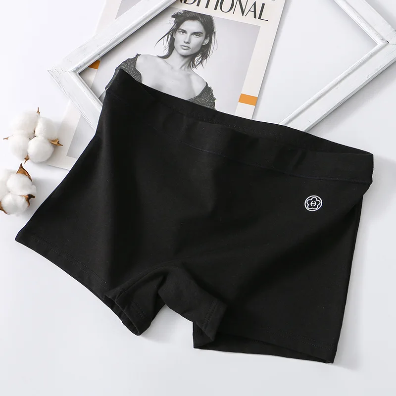 

Хлопковые женские трусики со средней талией, сексуальные спортивные защитные брюки, женские трусы-боксеры, облегающее дышащее нижнее белье, безопасные трусики 2026