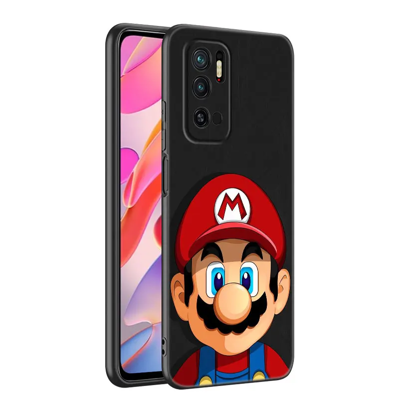 M-Mario Bros Game Black Silicone Phone Case For Xiaomi Mi 9 SE 8 10T 11 12 13 Lite 9T 11T 12S 12T 13T 14 Pro 5G NE 11i 12X