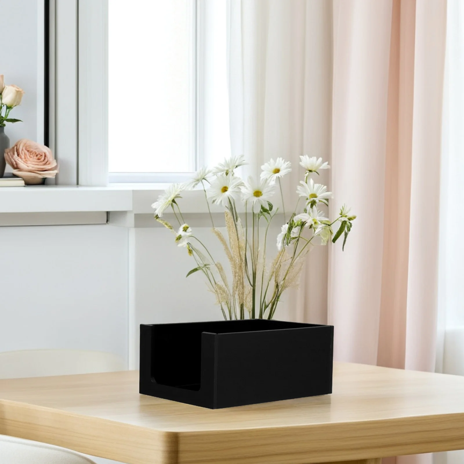 

Tea Storage Box Acrylic Organizer for Sugar Packets Easy Clean Modern Compact Beverage Supplies Container Kitchen Bar