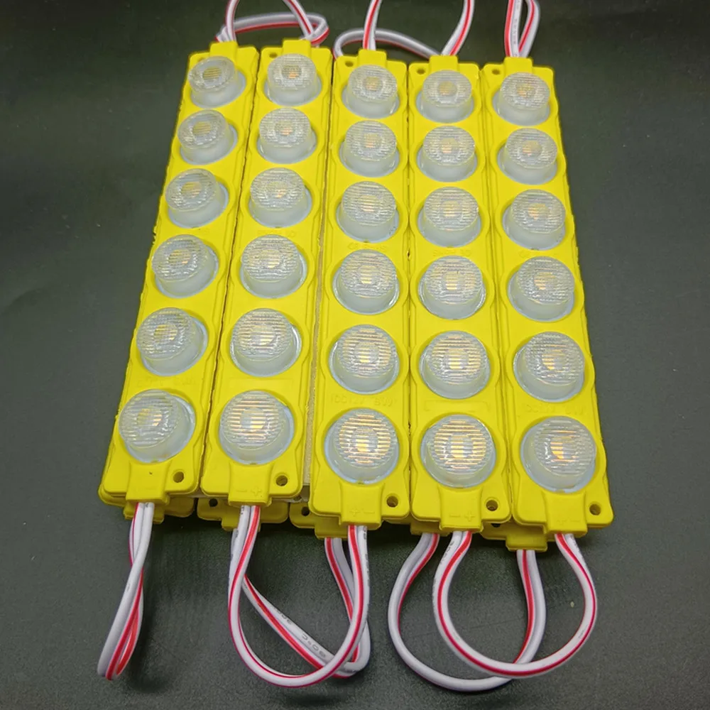 10pcs LED Light Module IP67 DC12V 6W 2835 SMD Yellow LED CE Waterproof Advertising Light