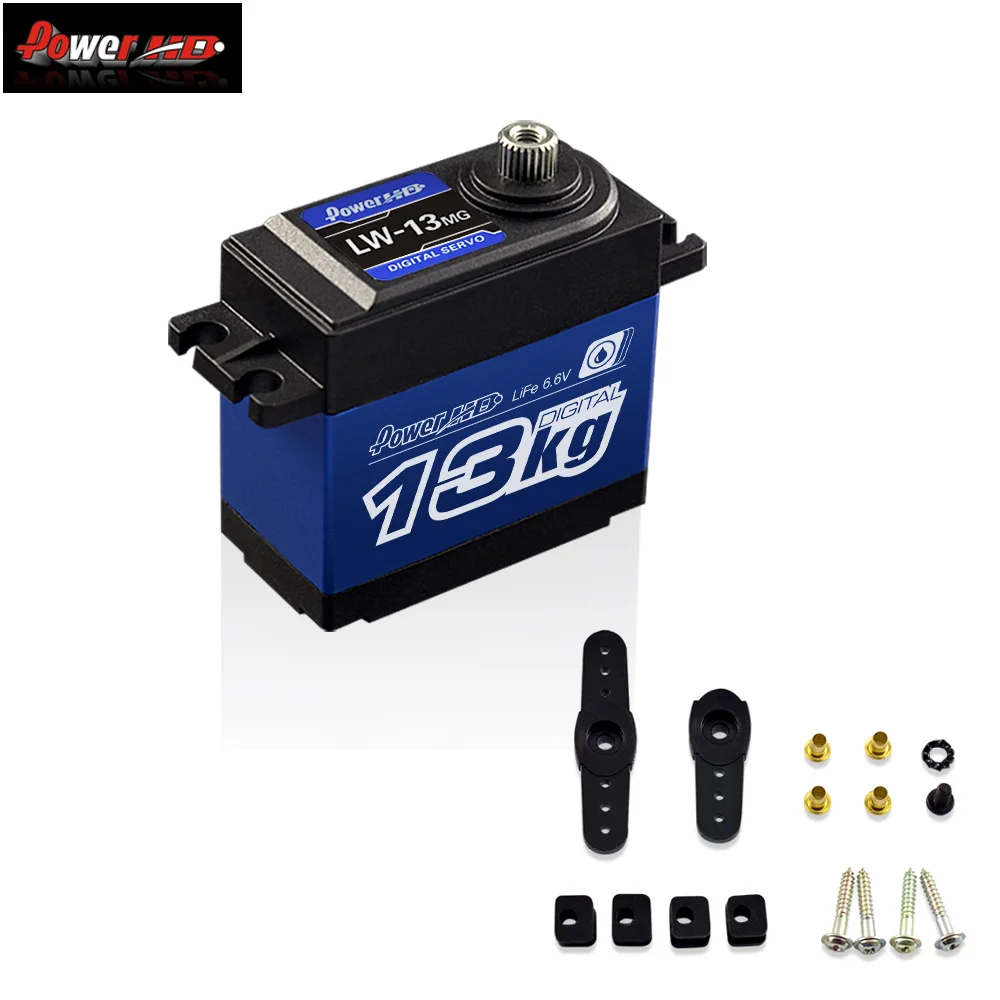 Power HD LW-13MG LF-13MG 13kg engranaje de Metal resistente al agua Servo Digital estándar de alto par para RC coche barco Buggy RC Robot