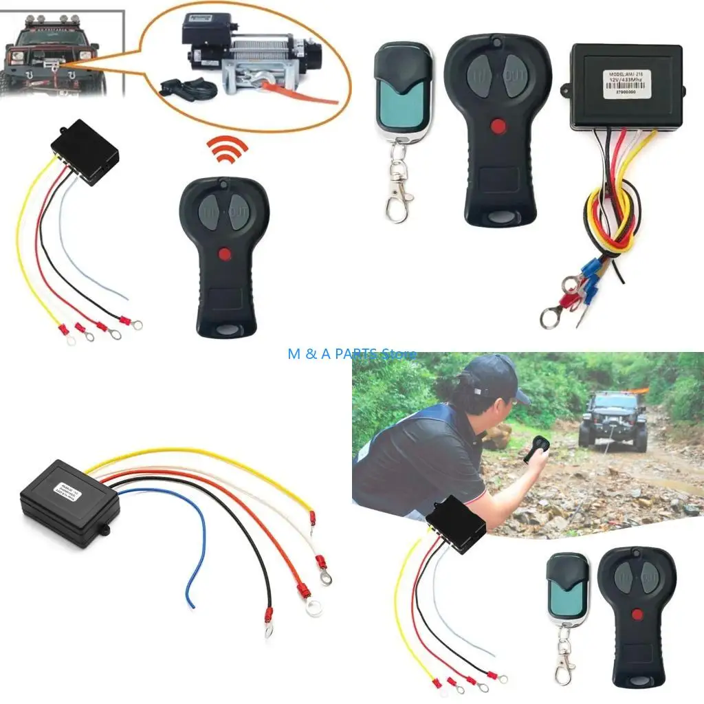 U1JF Remote for Car ATV SUV DC12V 433MHz Wireless Winch Controller