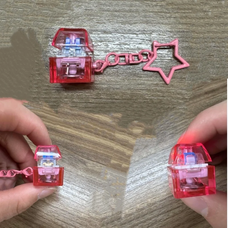 Tragbarer Pentagramm-Anhänger Mechanische Tastatur-Taste Schlüsselanhänger Fingerspitzen-Fidget-Spielzeug Anti-Angst Stressabbau-Tool für Zuhause und Büro – Detail 4