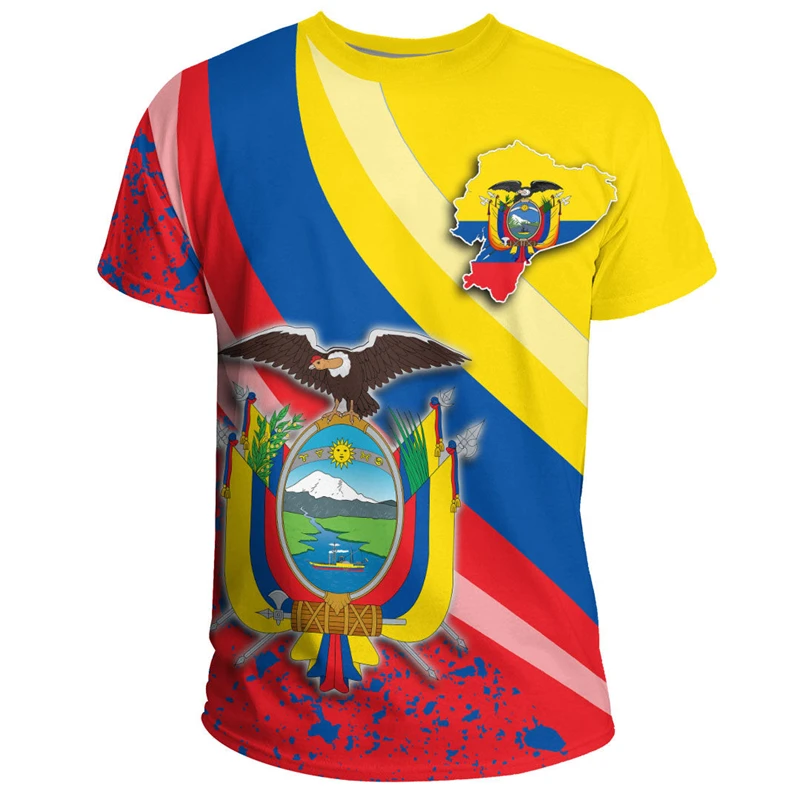 تي شيرت رجالي برسومات خريطة كولومبية ، شعار وطني ، قميص رياضي ، توبات للأطفال ، ملابس أولاد ، موضة #2