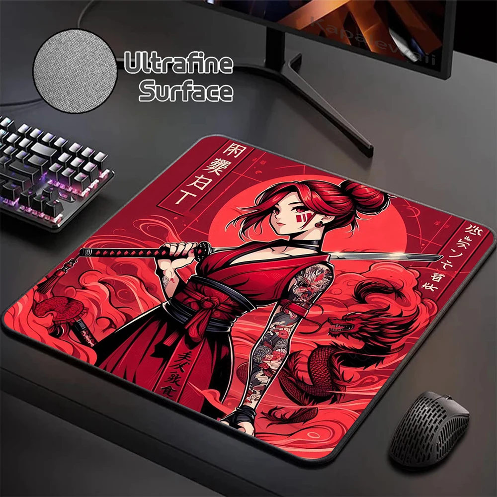 Ultrafine Surface Mouse Pad Aniem Girl Mousepad Speed Keyboard Pads Gaming Setup Accessories Mouse Mat 400x450mm Rubber Desk Mat