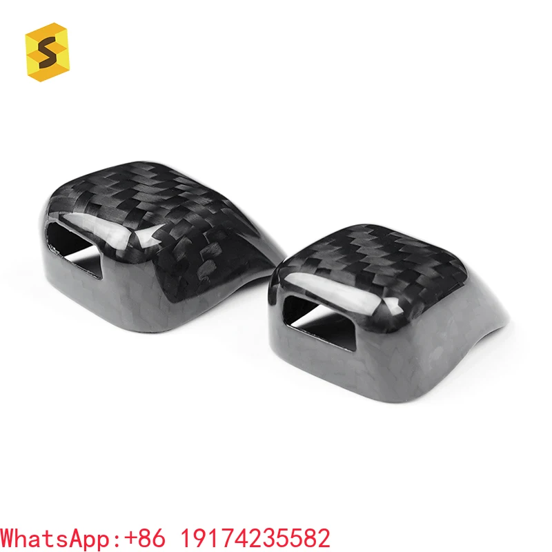 

Carbon Fiber Spray Nozzle Decorative Cover Accessories Decoration Protection for F iat Abarth 500 Abarth 595 695