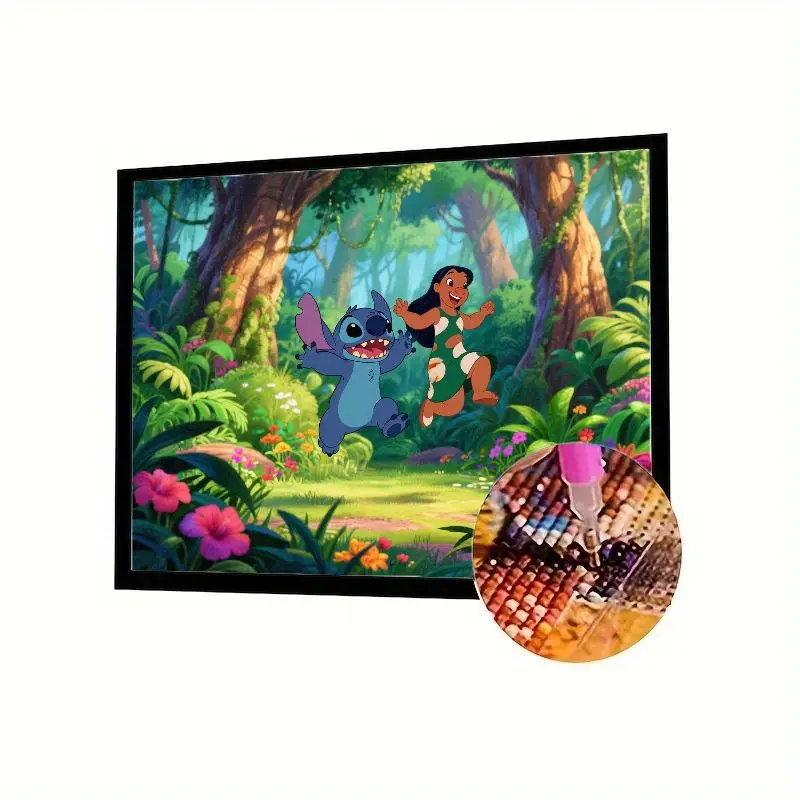 

1 шт. Disney Lilo & Stitch Running Adventure Full Drill 5D набор для алмазной живописи-милый мультфильм DIY горный хрусталь вышивка ремесло искусство