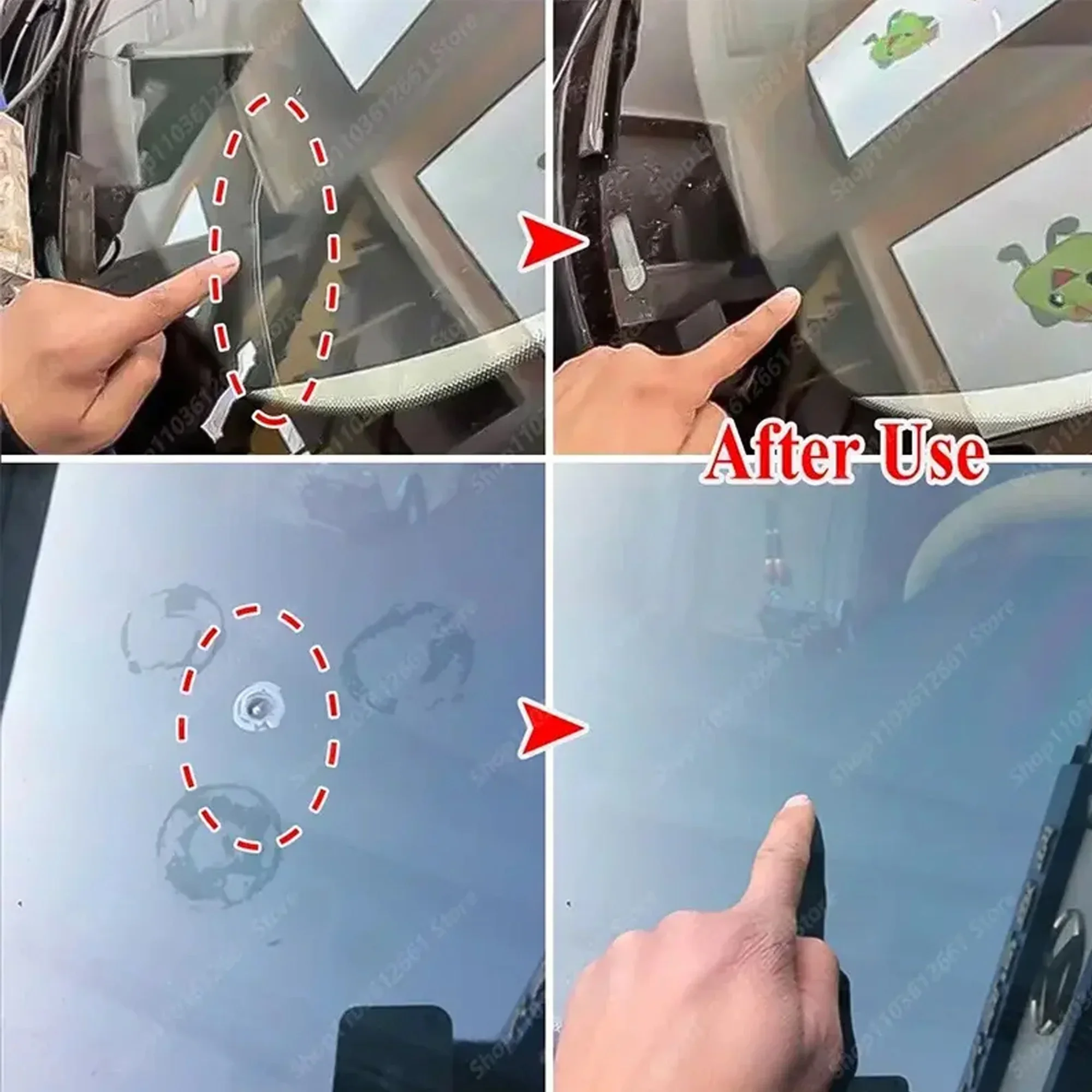 Glasreparaturset, Schnelltrocknende Nano-Flüssigkeit zur Rissreparatur für Autofenster, Telefon, Uhr, Kamera, Schrankglas – Detail 7