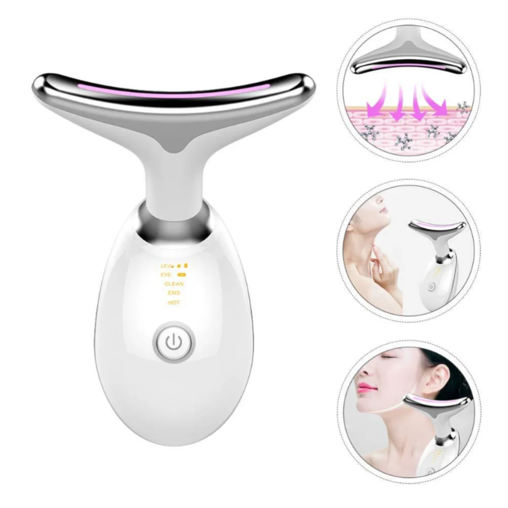 Masajeador Facial EMS para reducir la papada, máquina de estiramiento Facial, antiarrugas, terapia de fotones LED, dispositivo de belleza para el cuello y la piel