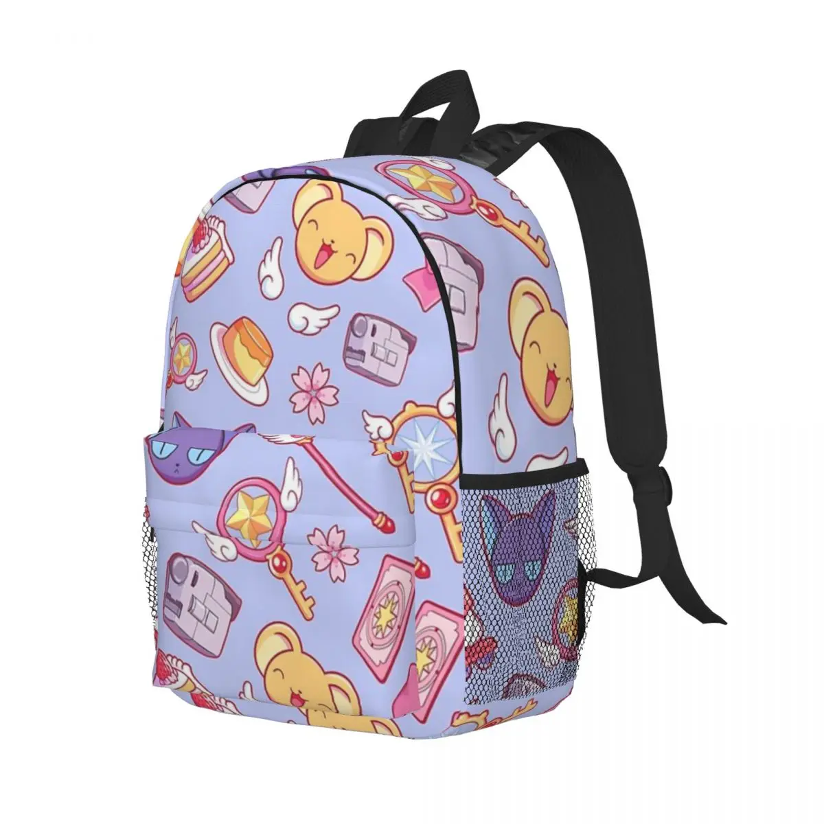 Sakura Card Captor-zainetto Casual leggero stampato viola per scuola, Outdoor, Shopping, ufficio 15 pollici