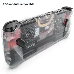 Transparent Back Plate RGB Version for ROG Ally, DIY Clear Edition Replacement Shell Case for ASUS ROG Ally Console Accessories