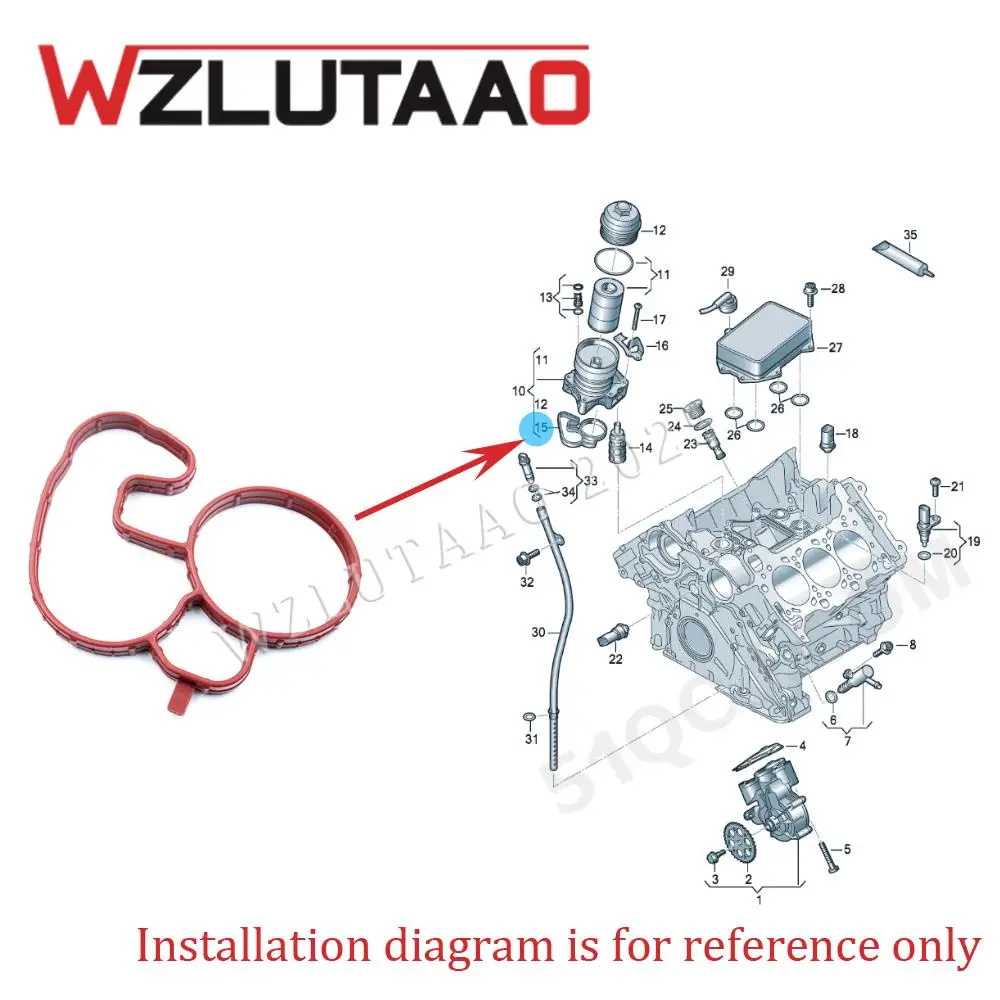06 م 115441 حشية مبيت فلتر الزيت G 06M 115441 E لأودي A4 A5 A6 A7 A8 Q5 Q7 Q8 VW طوارق بنتلي بينتايجا #6