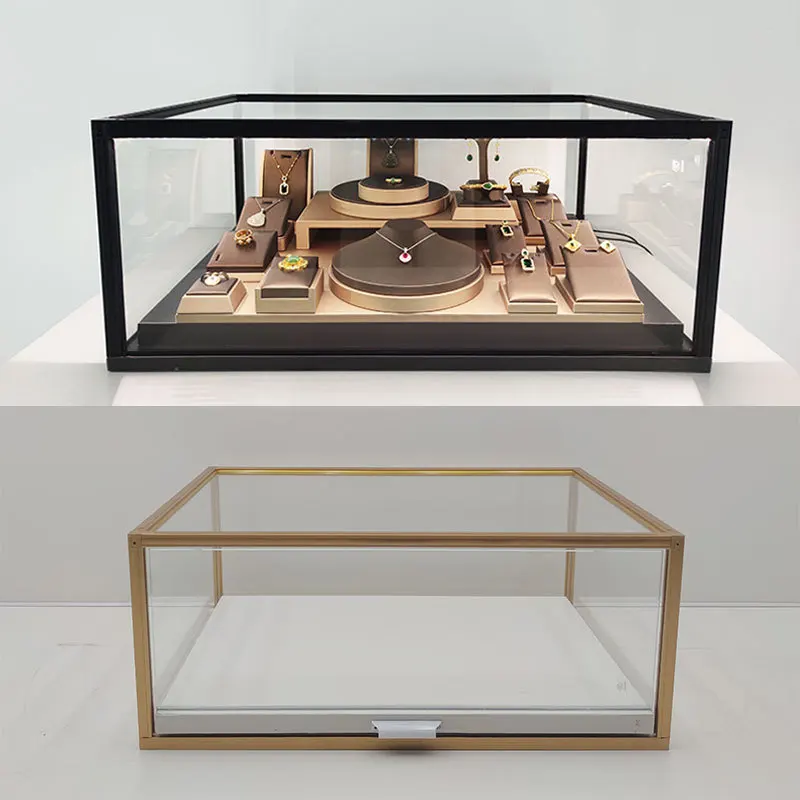 Collection Glass Display Cabinet Small Desktop Countertop Counter Watch Glasses Jewelry Showcase