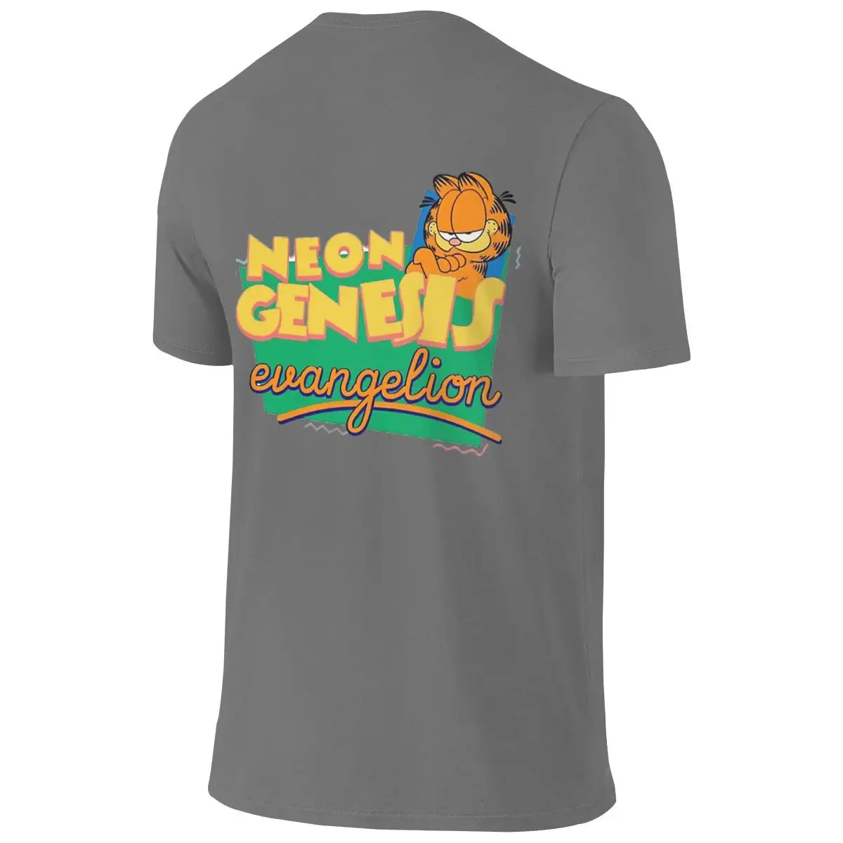 Neon Genesis Garfield Abrasion-Resistant Reversible T-shirt Korean-Style Lazy Clean Surface Tee